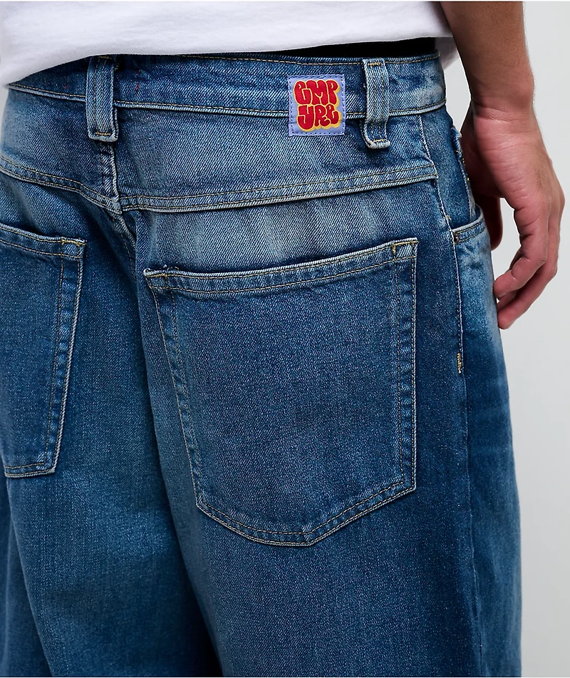 Empyre Chapped Blue Ultra Wide Skate Jeans