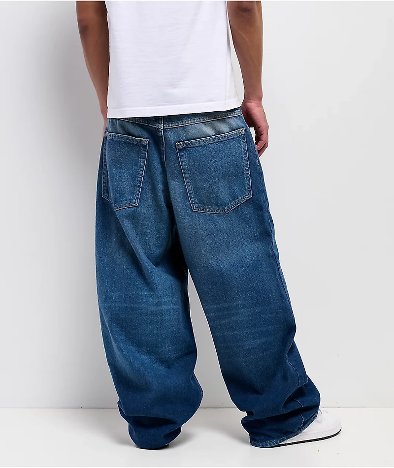 Empyre Chapped Blue Ultra Wide Skate Jeans