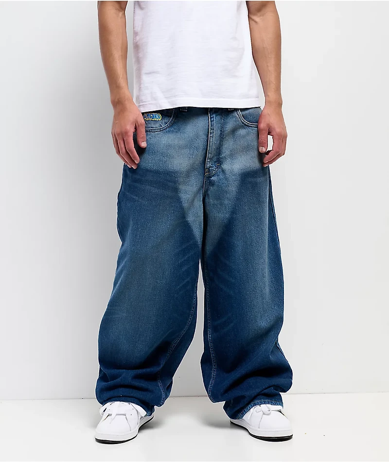 Empyre Chapped Blue Ultra Wide Skate Jeans