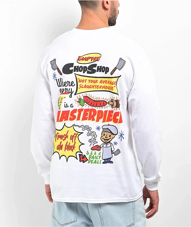 Empyre Chop Shop White Long Sleeve T-Shirt
