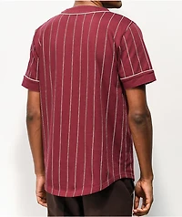 Empyre Chuck Maroon & White Pinstripe Baseball Jersey
