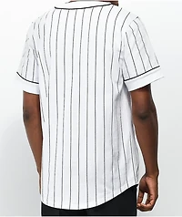 Empyre Chuck White & Black Pinstripe Baseball Jersey