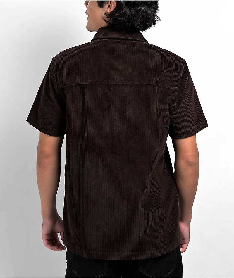 Empyre Circa Corduroy Zip Short Sleeve Shirt