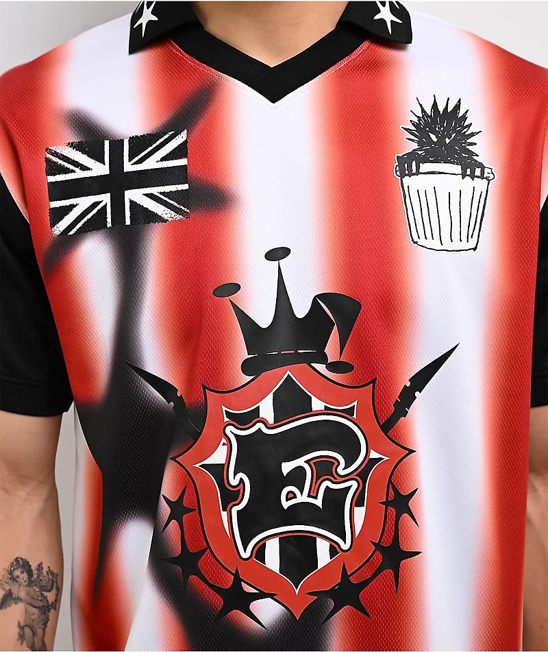 Empyre Clowned White, Red & Black Soccer Jersey