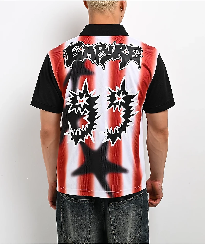 Empyre Clowned White, Red & Black Soccer Jersey