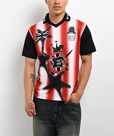 Empyre Clowned White, Red & Black Soccer Jersey