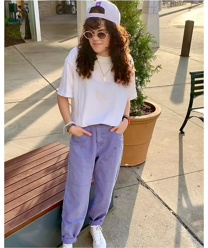 Empyre Colby Double Knee Lavender Wash Skate Pants