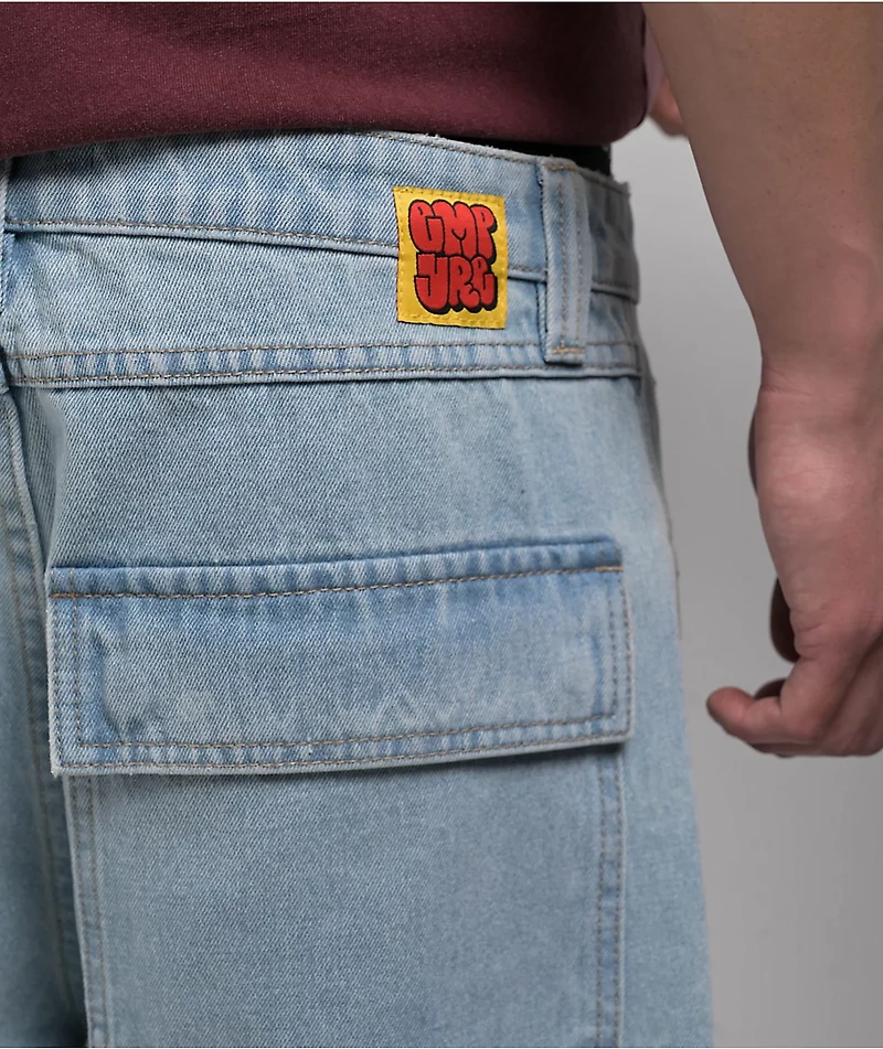 Empyre Colby Light Blue Cargo Loose Fit Skate Jeans