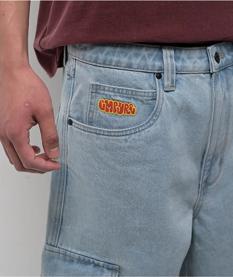 Empyre Colby Light Blue Cargo Loose Fit Skate Jeans