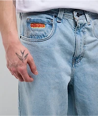 Empyre Colby Light Blue Wash Loose Fit Denim Skate Jeans