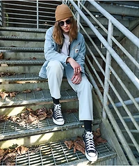 Empyre Colby Light Blue Wash Loose Fit Denim Skate Jeans