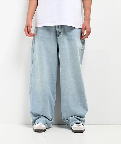 Empyre Colby Light Blue Wash Ultra Wide Denim Skate Jeans