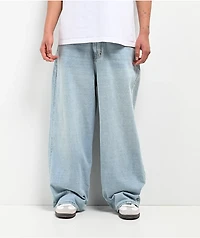 Empyre Colby Light Blue Wash Ultra Wide Denim Skate Jeans