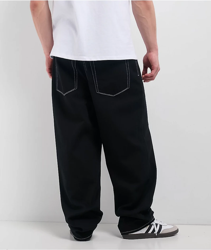 Empyre Contrast Black Loose Fit Skate Jeans