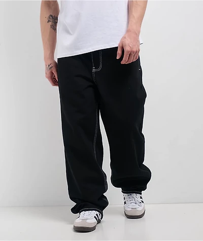 Empyre Contrast Black Loose Fit Skate Jeans