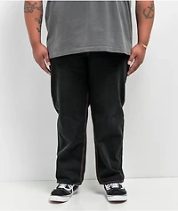 Empyre Contrast Embroidered Black Skate Jeans