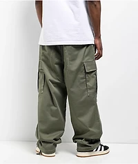Empyre Contrast Olive Ultra Loose Cargo Skate Pants