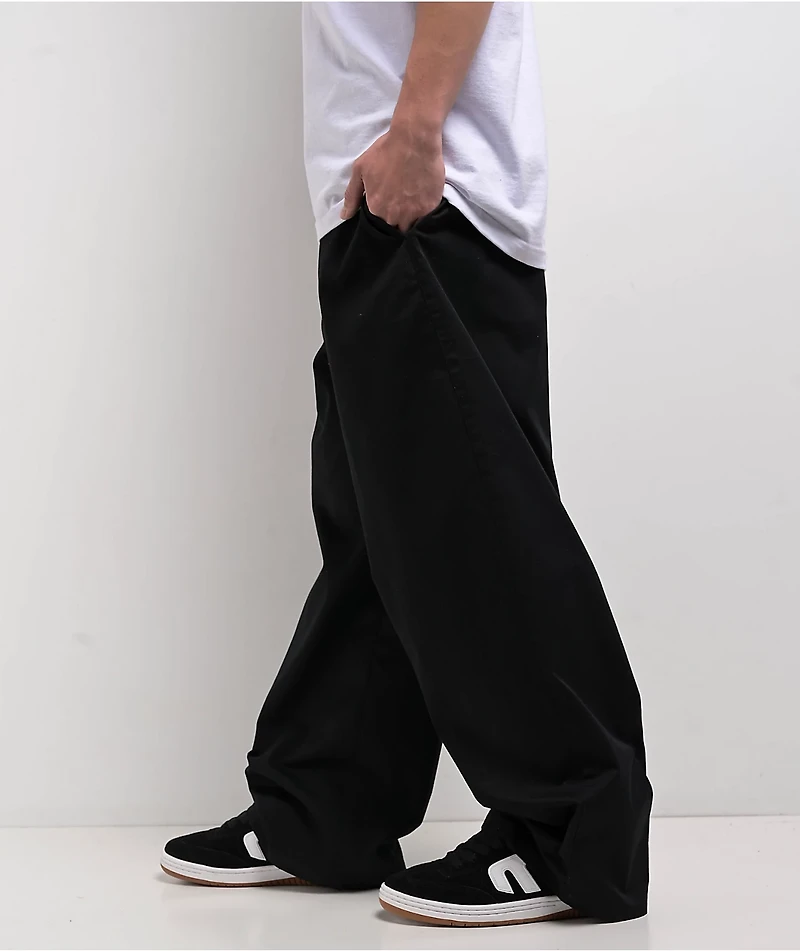 Empyre Cool Black Ultra Wide Skate Chino Pants