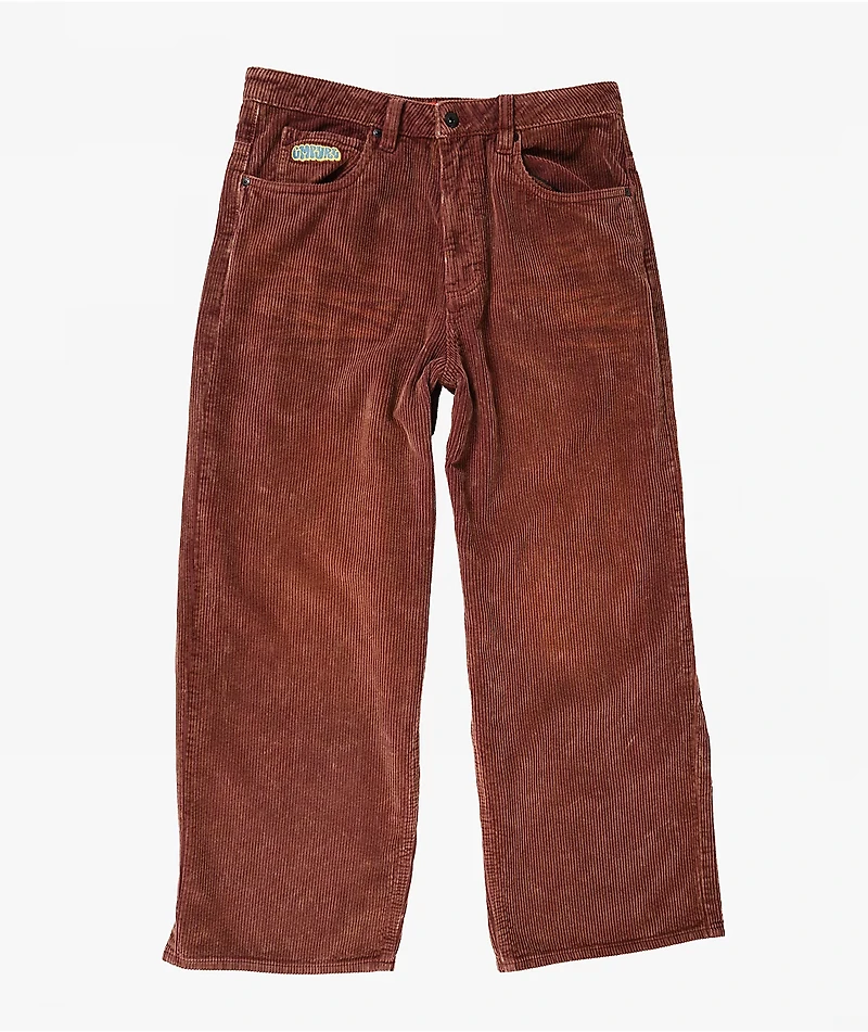 Empyre Corduroy Distressed Oxblood Red Skate Pants