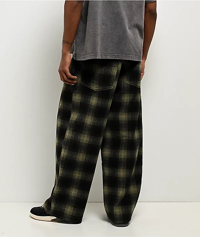 Empyre Corduroy Green Plaid Ultra Wide Skate Pants