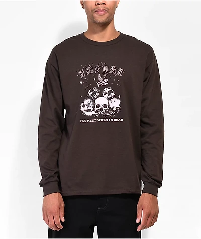 Empyre Cousin Of Death Brown Long Sleeve T-Shirt