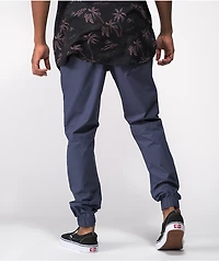 Empyre Creager Stretch Elastic Waist Blue Jogger Pants