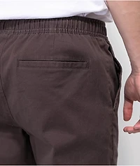 Empyre Creager Stretch Elastic Waist Brown Jogger Pants