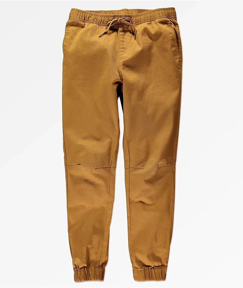 Empyre Creager Stretch Elastic Waist Tobacco Jogger Pants