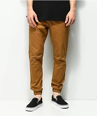 Empyre Creager Stretch Elastic Waist Tobacco Jogger Pants
