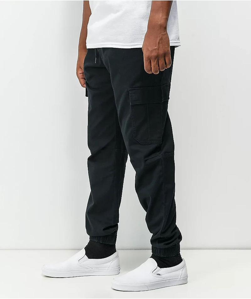 Empyre Creago Black Cargo Jogger Pants