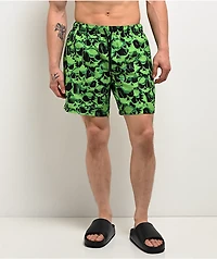 Empyre Cringe Floater Green & Black Board Shorts