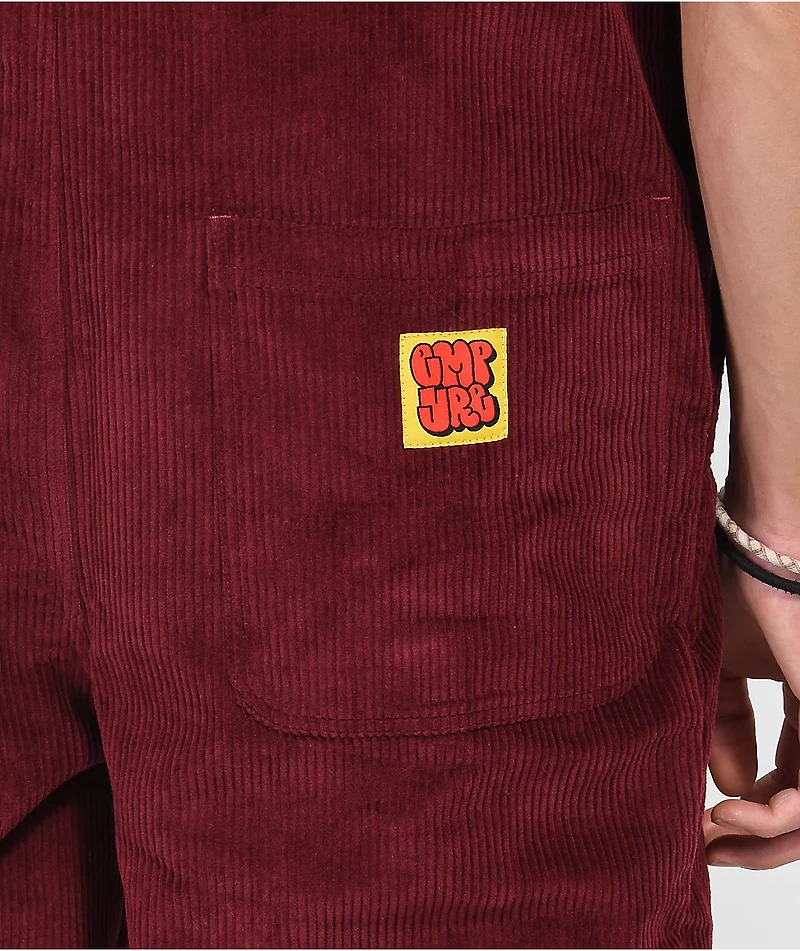 Empyre Curbed Maroon Corduroy Skate Overalls