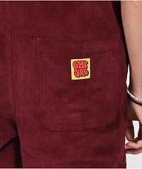 Empyre Curbed Maroon Corduroy Skate Overalls