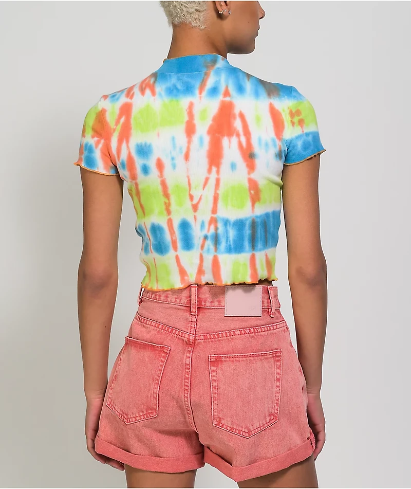Empyre Curlotta Tie Dye Crop T-Shirt