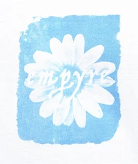 Empyre Cyanotype Daisy White T-Shirt