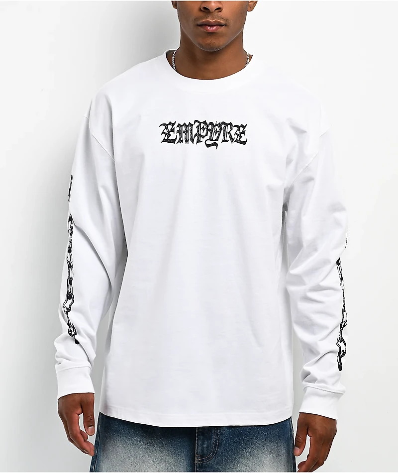 Empyre Dads Angst White Long Sleeve T-Shirt