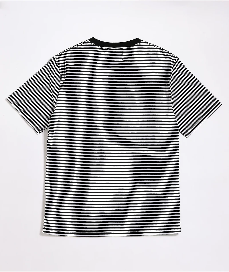 Empyre Dang It Black & White Striped Knit T-Shirt