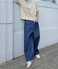 Empyre Dark Blue Baggy Barrel Jeans