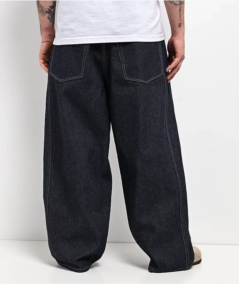 Empyre Dark Blue Baggy Barrel Jeans