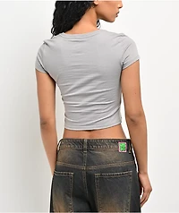 Empyre Dark Punk Grey Crop T-Shirt