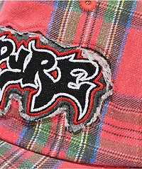 Empyre Defy Plaid Red Strapback Hat