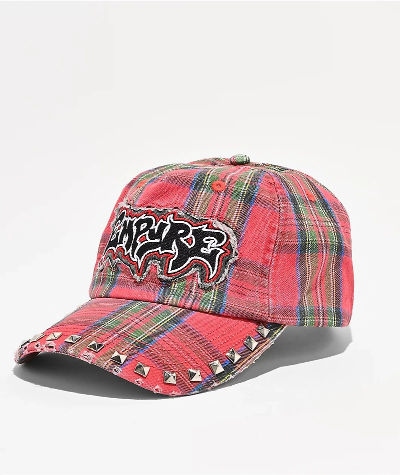 Empyre Defy Plaid Red Strapback Hat