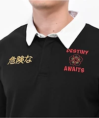 Empyre Destiny Awaits Black Long Sleeve Polo Shirt
