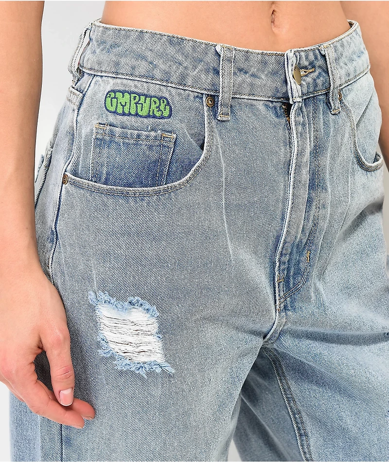 Empyre Destroyed Tori Light Blue Denim Skate Jeans