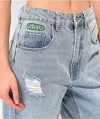 Empyre Destroyed Tori Light Blue Denim Skate Jeans