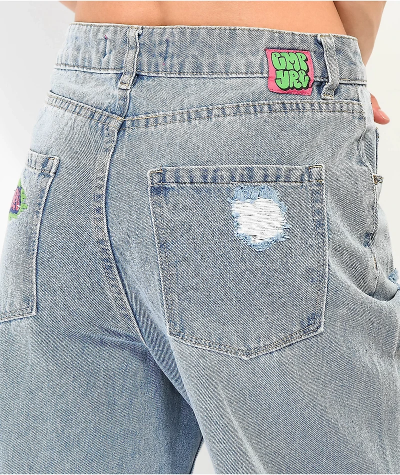 Empyre Destroyed Tori Light Blue Denim Skate Jeans