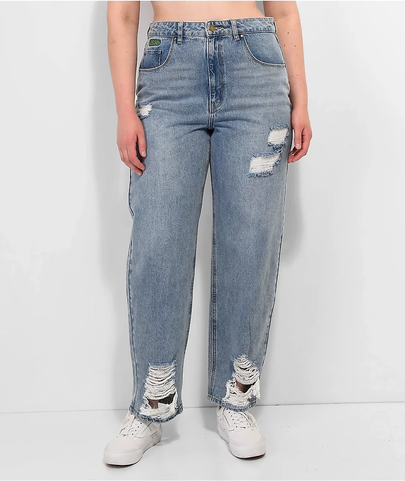 Empyre Destroyed Tori Light Blue Denim Skate Jeans