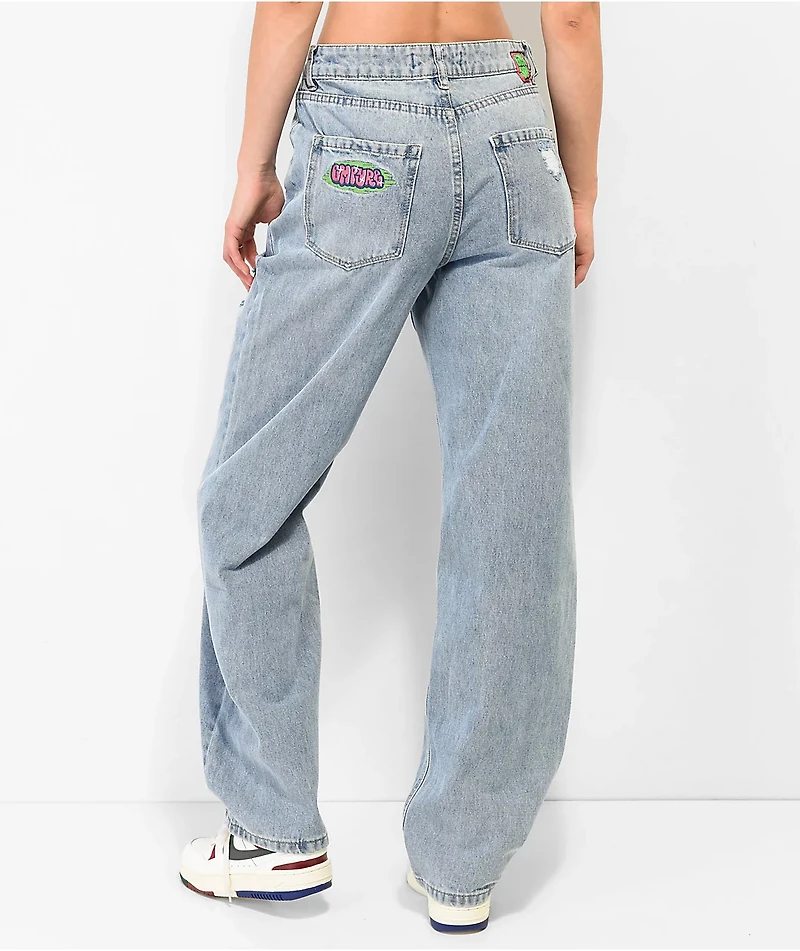 Empyre Destroyed Tori Light Blue Denim Skate Jeans