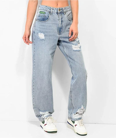 Empyre Destroyed Tori Light Blue Denim Skate Jeans
