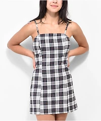 Empyre Dia Black & White Plaid Mini Dress